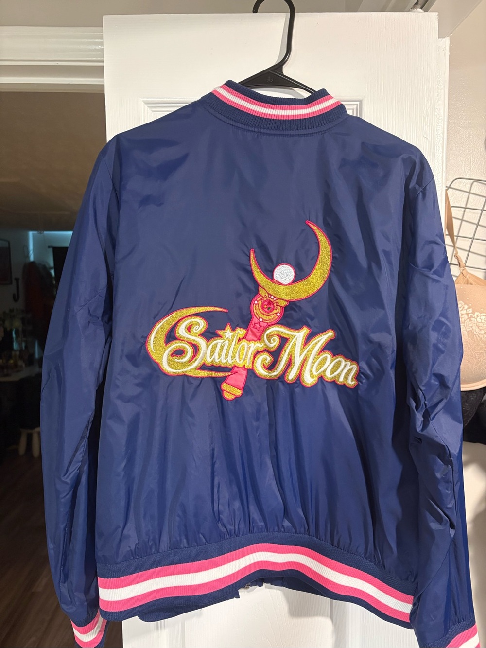 torrid Navy Bomber Jacket with Pink & Gold Sailor Moon Embroidery